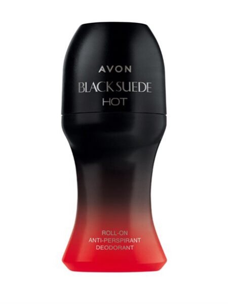 Дезодорант-антиперспирант с шариковым аппликатором Avon Black Suede Hot для мужчин, 50 мл